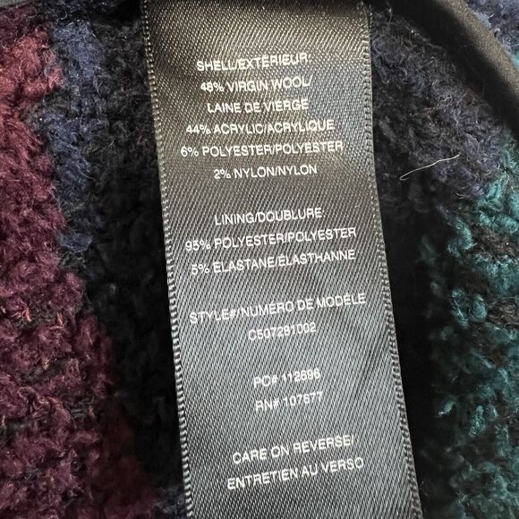 Alice + Olivia Muriel Striped Wool Oversized Vest Shawl Size XS - Picture 8 of 14